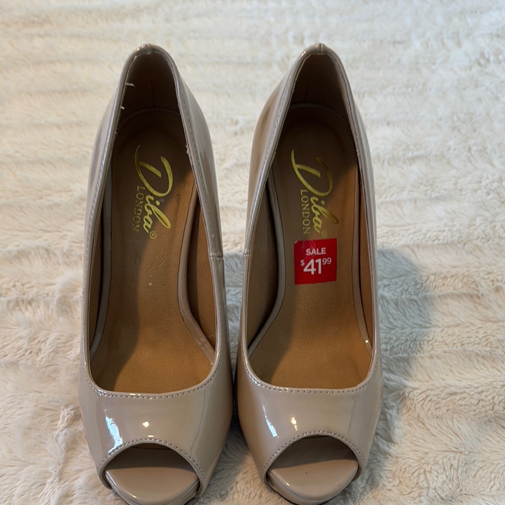 Women's Nude Peep Toe Heels